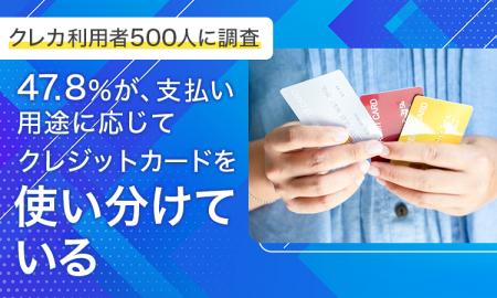 【クレカ利用者500人に調査】47.8％が、支払い用途に