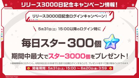 【ガルパ】「リリース3000日記念ログインキャンペーン