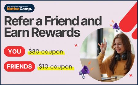 【NativeCamp ASL /アメリカ手話】Refer a Friend and
