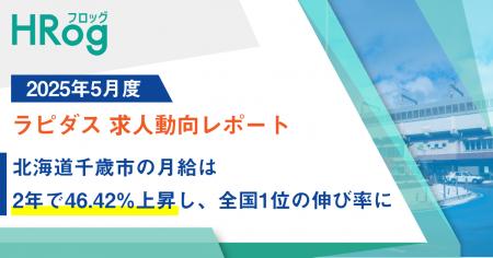 北海道千歳市の月給は2年で46.42%上昇し、全国1位の伸