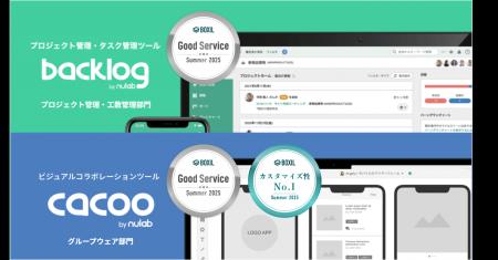 BacklogとCacoo、「BOXIL SaaS AWARD Summer 2025」の