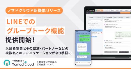 ノマドクラウド、LINEでのグループトークに対応！