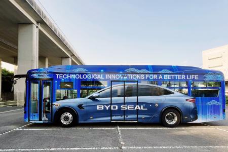 2025年バステクフォーラム＠神戸にBYD大型電気バス「K