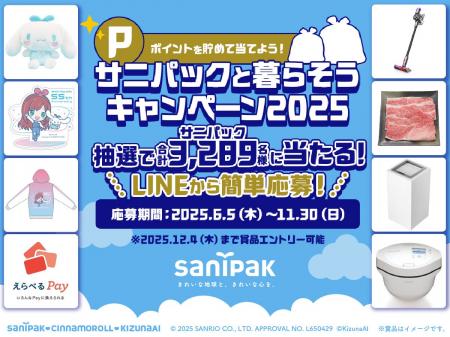 【抽選で合計3,289名様に当たる！】サニパック商品を