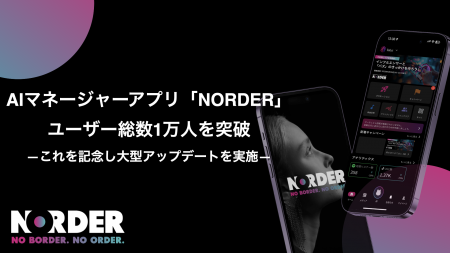 アーティスト支援アプリ「NORDER」ユーザー総数1万人 アーティスト支援アプリ「NORDER」ユーザー総数1万人