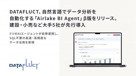 DATAFLUCT、自然言語でデータ分析を自動化する「Airla DATAFLUCT、自然言語でデータ分析を自動化する「Airla