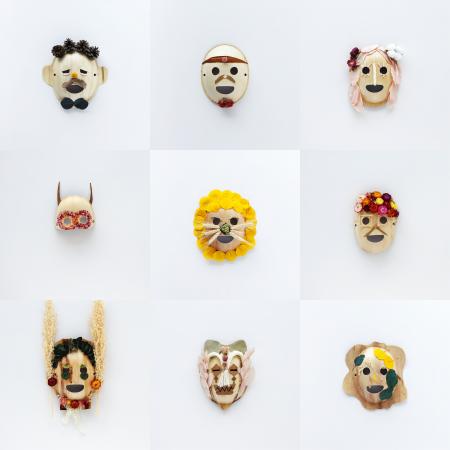 創造力を解き放つ、地球にやさしい自然素材のお面『WI 創造力を解き放つ、地球にやさしい自然素材のお面『WI