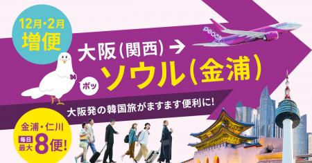大阪(関西)-ソウル(金浦)線を大幅増便! ソウル 大阪(関西)-ソウル(金浦)線を大幅増便! ソウル