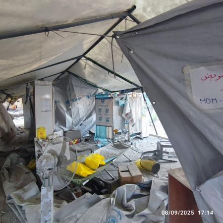 ガザ市内の診療所がイスラエルによる爆撃で破壊utf-8 ガザ市内の診療所がイスラエルによる爆撃で破壊utf-8