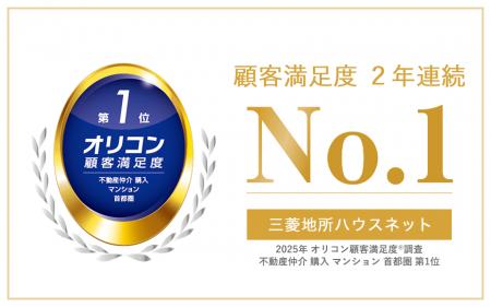 2年連続1位を獲得 「2025年 オリコン顧客満足度(R)調 2年連続1位を獲得 「2025年 オリコン顧客満足度(R)調
