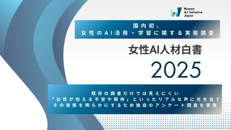 WAIJ、女性のAI活用に関する国内初の「女性AI人材白書 WAIJ、女性のAI活用に関する国内初の「女性AI人材白書