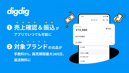 ファッションフリマアプリ「digdig」、出品体験をアッ ファッションフリマアプリ「digdig」、出品体験をアッ