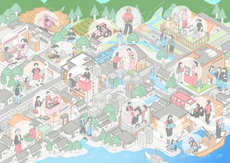 関西万博会場でイタリアと日本の協同組合が共同でワー 関西万博会場でイタリアと日本の協同組合が共同でワー