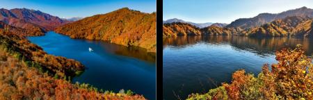山々に挟まれた秘境に広がる紅葉の絶景に癒されutf-8 山々に挟まれた秘境に広がる紅葉の絶景に癒されutf-8