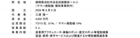 合弁会社 TY ROBOTICS株式会社の設立について~utf-8 合弁会社 TY ROBOTICS株式会社の設立について~utf-8