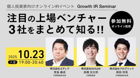 AVILEN、グロース・キャピタル主催「Growth IR Semina AVILEN、グロース・キャピタル主催「Growth IR Semina