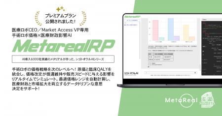 手術ロボ価格×医療財政影響AIエージェント「Metareal 手術ロボ価格×医療財政影響AIエージェント「Metareal