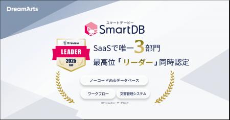 SmartDB、「ITreview Grid Award 2025 Fall」にutf-8 SmartDB、「ITreview Grid Award 2025 Fall」にutf-8