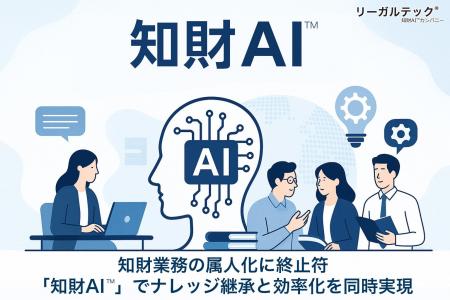 リーガルテック社、知財業務の属人化に終止符「知財AI リーガルテック社、知財業務の属人化に終止符「知財AI
