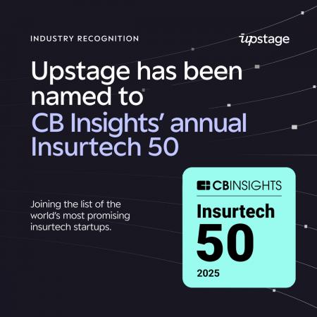 Upstage - CB Insights「InsurTech 50」に選出 Upstage - CB Insights「InsurTech 50」に選出