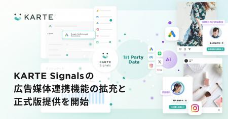 プレイド、「KARTE Signals」の広告媒体連携機能の拡 プレイド、「KARTE Signals」の広告媒体連携機能の拡