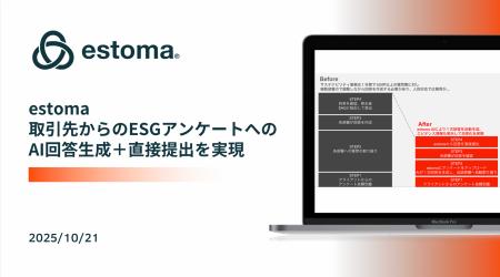 ESG情報統合管理クラウド「estoma」が、数百問の質問 ESG情報統合管理クラウド「estoma」が、数百問の質問