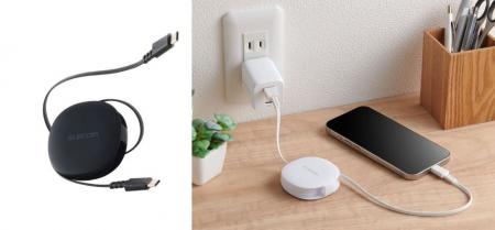 シュルッと収納、絡まずすっきり!手のひらサイズのケ シュルッと収納、絡まずすっきり!手のひらサイズのケ