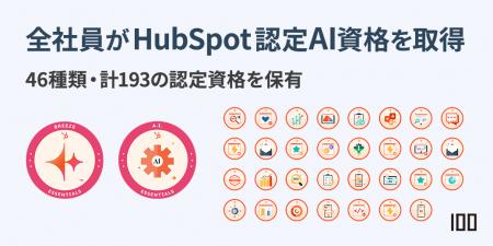 株式会社100、全社員がHubSpot認定AI資格を取得 株式会社100、全社員がHubSpot認定AI資格を取得