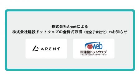 Arent、M&A第4弾として「どっと原価シリーズ」の建設 Arent、M&A第4弾として「どっと原価シリーズ」の建設