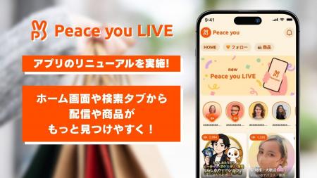 ライブコマースアプリ「Peace you LIVE」ユーザビリテ ライブコマースアプリ「Peace you LIVE」ユーザビリテ