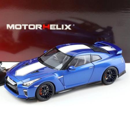 日産 GT-R (R35) ワンガンブルーの 1/18 スケールミニ 日産 GT-R (R35) ワンガンブルーの 1/18 スケールミニ