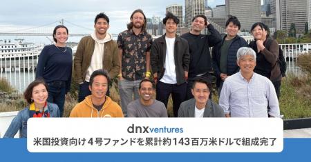 DNX Ventures USチームが、4号USファンドを累計143百 DNX Ventures USチームが、4号USファンドを累計143百