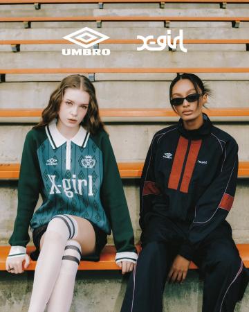 X-girl × UMBRO コラボレーションコレクション発売決 X-girl × UMBRO コラボレーションコレクション発売決