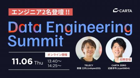 CARTA HD、Findy主催「Data Engineering Summit」に所 CARTA HD、Findy主催「Data Engineering Summit」に所