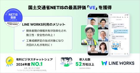 ビジネスコミュニケーションツール「LINE WORKS」、建 ビジネスコミュニケーションツール「LINE WORKS」、建