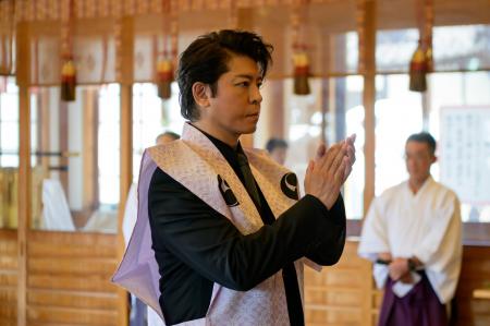 大石内蔵助役・上川隆也、舞台『忠臣蔵』ゆかりの地・ 大石内蔵助役・上川隆也、舞台『忠臣蔵』ゆかりの地・