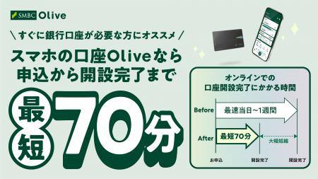 三井住友銀行、スマホの口座「Olive」の口座開設が最 三井住友銀行、スマホの口座「Olive」の口座開設が最