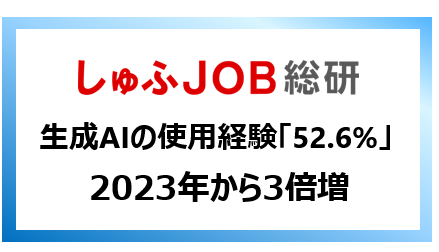 生成AIを「使用したことがある」女性の比率52.6%へ急 生成AIを「使用したことがある」女性の比率52.6%へ急