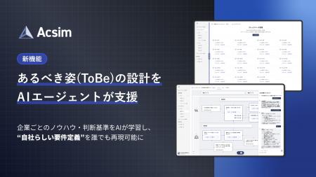 AI要件定義「Acsim」、業界初の「ToBe業務フロー設計A AI要件定義「Acsim」、業界初の「ToBe業務フロー設計A