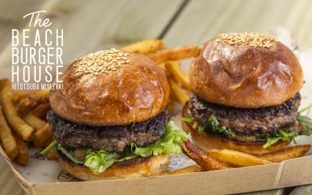 【The BEACH BURGER HOUSE】宮崎牛100%!美味しさを 【The BEACH BURGER HOUSE】宮崎牛100%!美味しさを