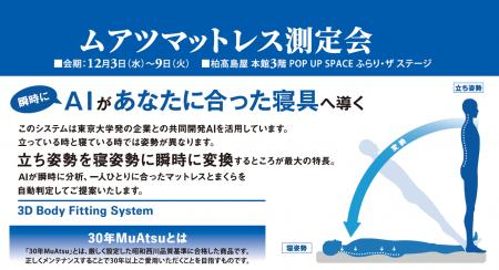 AIが瞬時に診断!【昭和西川】「ムアツマットレス測定 AIが瞬時に診断!【昭和西川】「ムアツマットレス測定