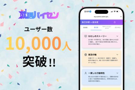 就活特化型AI「就活パイセン」、登録者数1万人突破&W 就活特化型AI「就活パイセン」、登録者数1万人突破&W