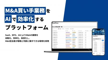 M&A買い手業務をAIで効率化するBPaaS「DealFlow」を提 M&A買い手業務をAIで効率化するBPaaS「DealFlow」を提