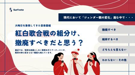【投票開始】紅白歌合戦の組分け、撤廃すべき?続ける 【投票開始】紅白歌合戦の組分け、撤廃すべき?続ける