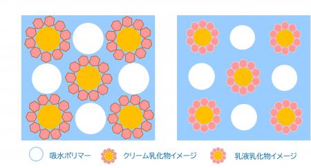 吸水ポリマー配合のサラサラ日焼け止め、乳液処方確立 吸水ポリマー配合のサラサラ日焼け止め、乳液処方確立