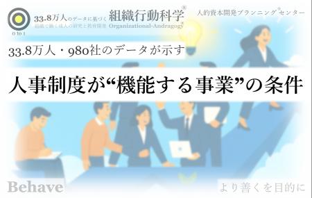33.8万人・980社の分析から判明「人事制度が“機能する 33.8万人・980社の分析から判明「人事制度が“機能する