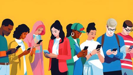 スマホ依存症の自覚がある人は45%、20~30代は59% スマホ依存症の自覚がある人は45%、20~30代は59%