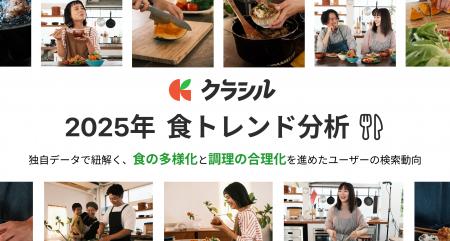 「クラシル」が2025年の食トレンド分析結果を発表 「 「クラシル」が2025年の食トレンド分析結果を発表 「
