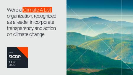 気候変動分野の情報開示において、CDPの最高評価「Aリ 気候変動分野の情報開示において、CDPの最高評価「Aリ