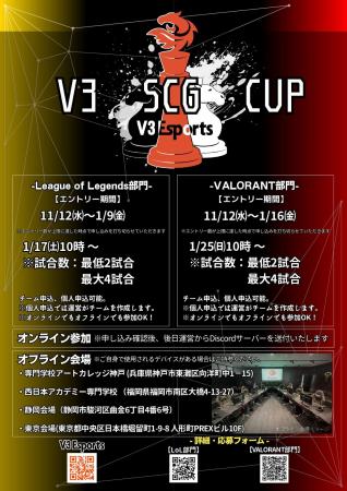 将来のプロ選手発掘を目的とした『V3 SCG CUP』の開催 将来のプロ選手発掘を目的とした『V3 SCG CUP』の開催